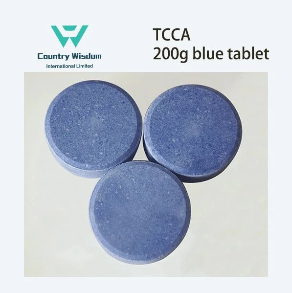 Ácido tricloroisocianúrico TCCA 90% 200g Tableta azul